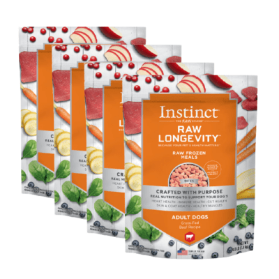 Instinct Longevity Frozen Raw Beef Bites Adult Dog Food LOCAL DELIVERY ONLY 16 lb