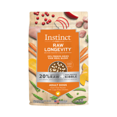 Instinct Raw Longevity Adult Dog Freeze Dried Chicken Meal Blend Canadian Pet Connection