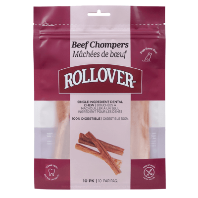 Rollover Braided Beef Dog Chews