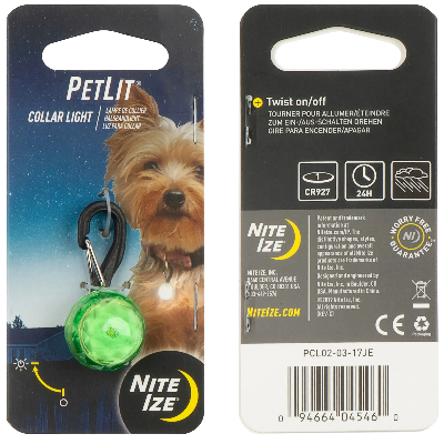 Nite Ize PetLit LED Light for Dog Collar Canadian Pet Connection