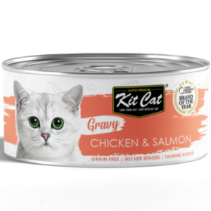 Kit Cat Gravy Chicken And Salmon Grain Free Canned Cat Food 